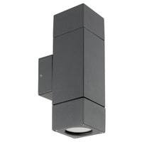 Brilliant Charcoal Prairie Exterior Up/Down Wall Light
