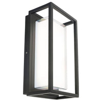 Brilliant Black Rectangle Bolton LED Exterior Wall Light