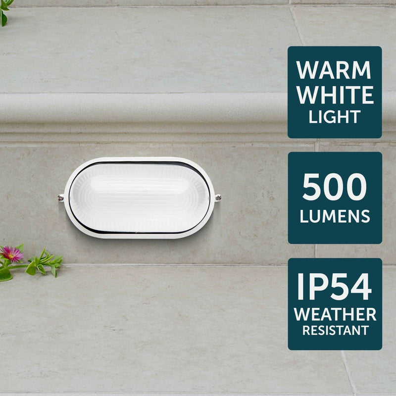 Brilliant White Davis LED Oval Bunker