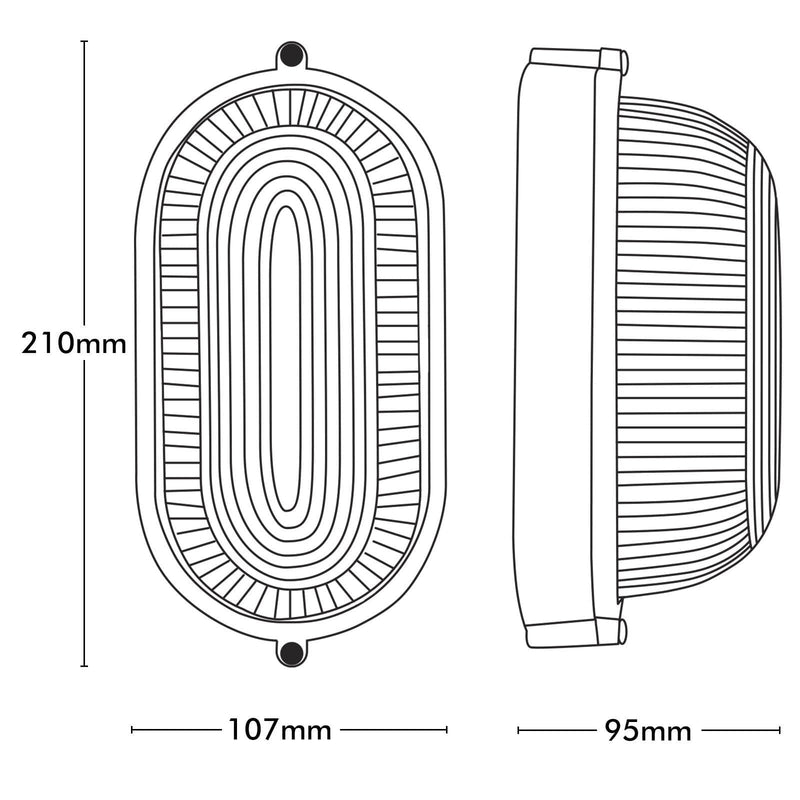 Brilliant White Davis LED Oval Bunker
