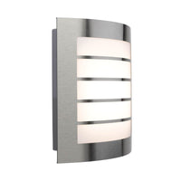Brilliant Stainless Steel Gladstone Modern Wall Light Twin Pack