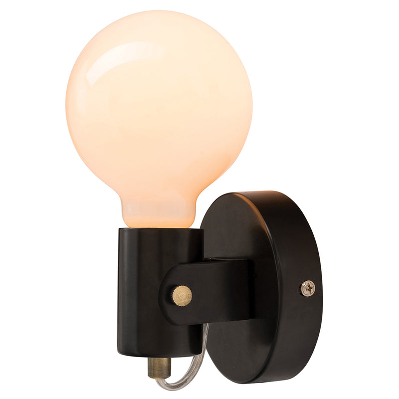 Brilliant Metta Black Contemporary Style Wall Light