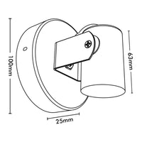 Brilliant Metta Black Contemporary Style Wall Light