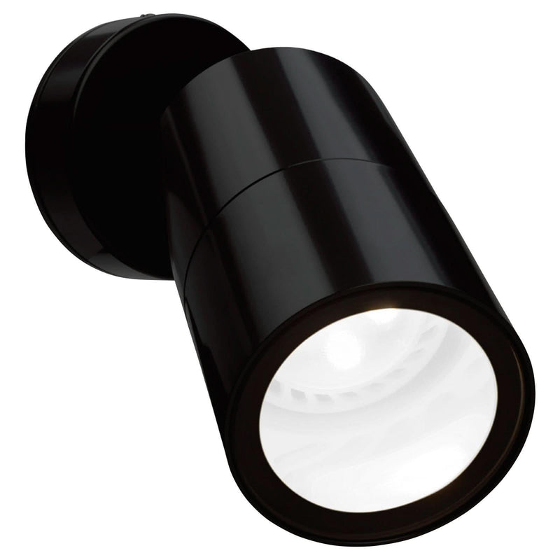 Brilliant Black Seaford LED Exterior Wall Light