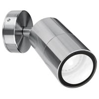 Brilliant Brushed Chrome Seaford LED Exterior Wall Light