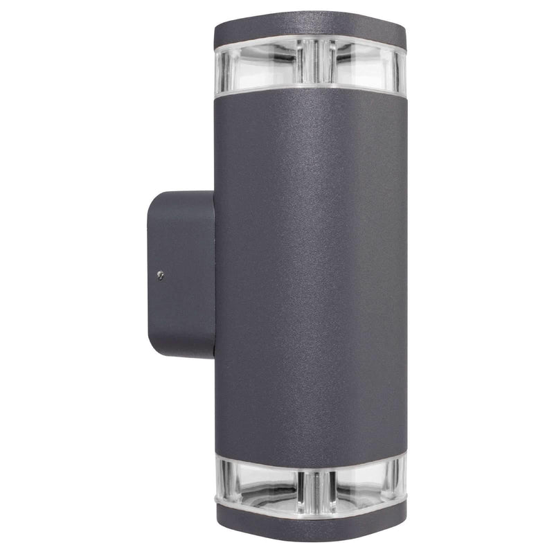 Brilliant Charcoal Glenelg-Ambient LED Exterior Up/Down Wall Light