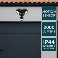 Brilliant Black Frontier Smart Wi-Fi Security Floodlight with Sensor