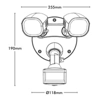 Brilliant Black Frontier Smart Wi-Fi Security Floodlight with Sensor