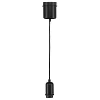 Brilliant Maggie Black Plug In DIY Shade Holding Suspension Pendant Light