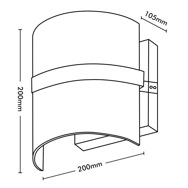 Brilliant Kota Matt Black Frost Glass Wall Light Sconce