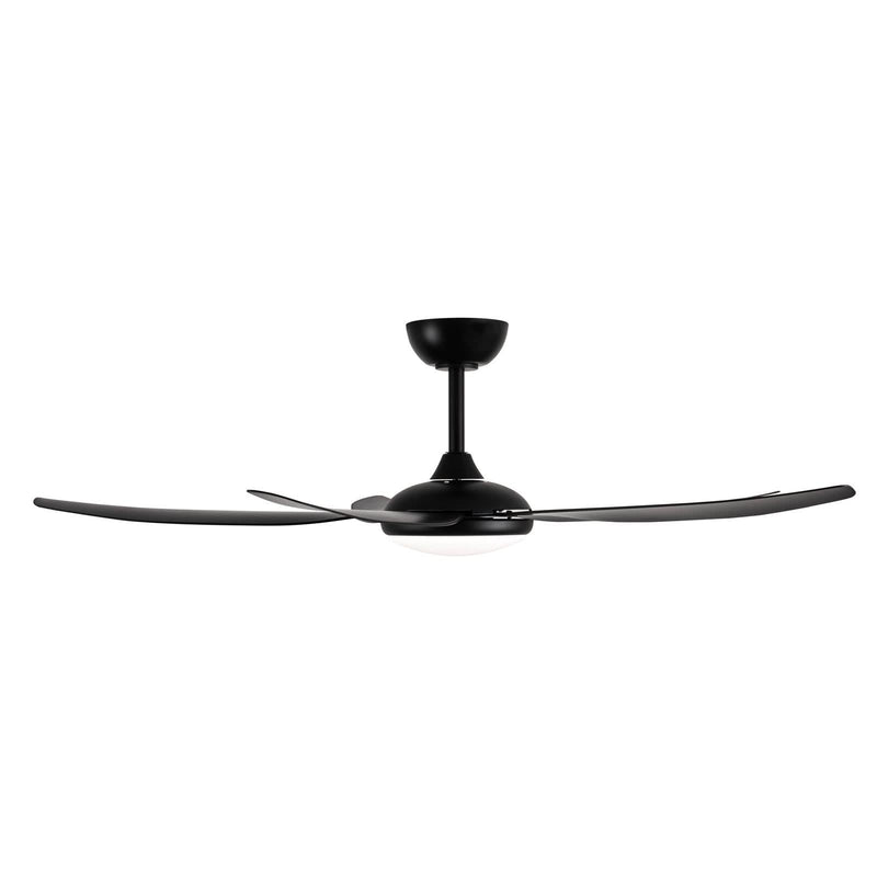 Brilliant Matt Black Amari Series II 5-Blade 56'' DC Ceiling Fan with Light