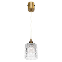 Brilliant Bloomsbury Brass DIY Vintage Style Glass Pendant Light
