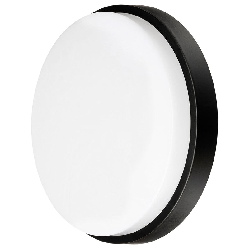 Brilliant Black Welby LED Round Bunker Light