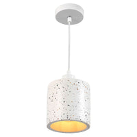 Brilliant Bianca White Terrazzo Stone Pendant Light