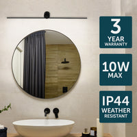 Brilliant Miro Matt Black Vanity Light