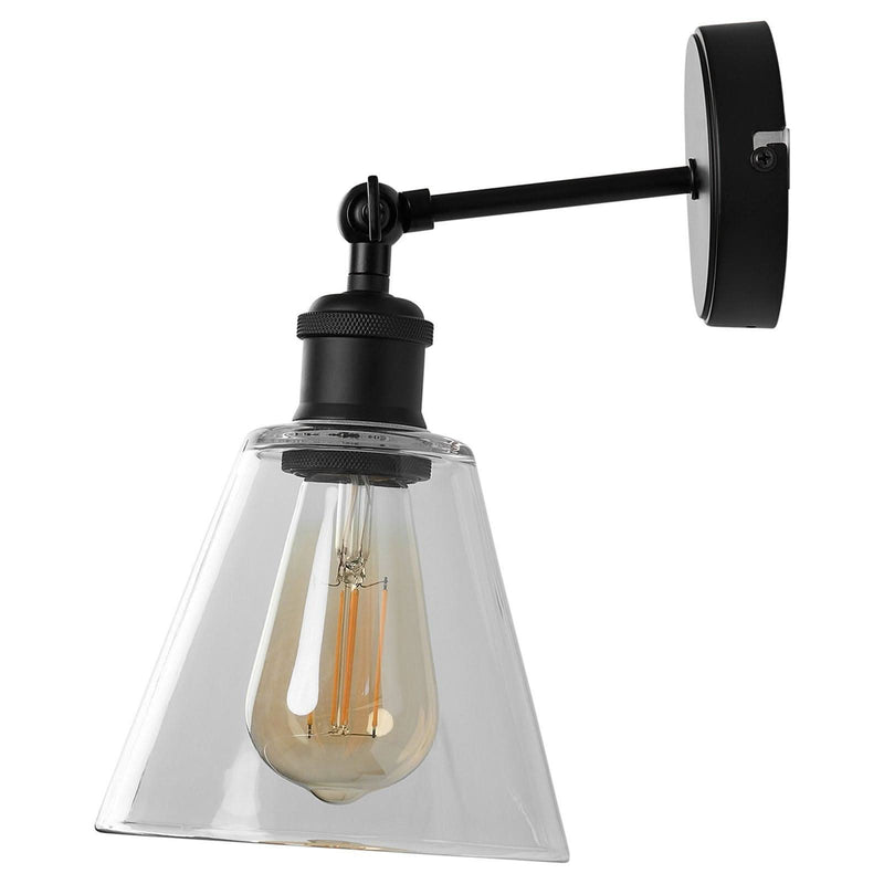 Brilliant Paige Matt Black Glass Vanity Light