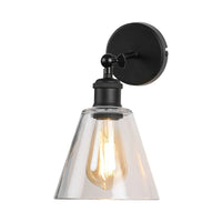 Brilliant Paige Matt Black Glass Vanity Light