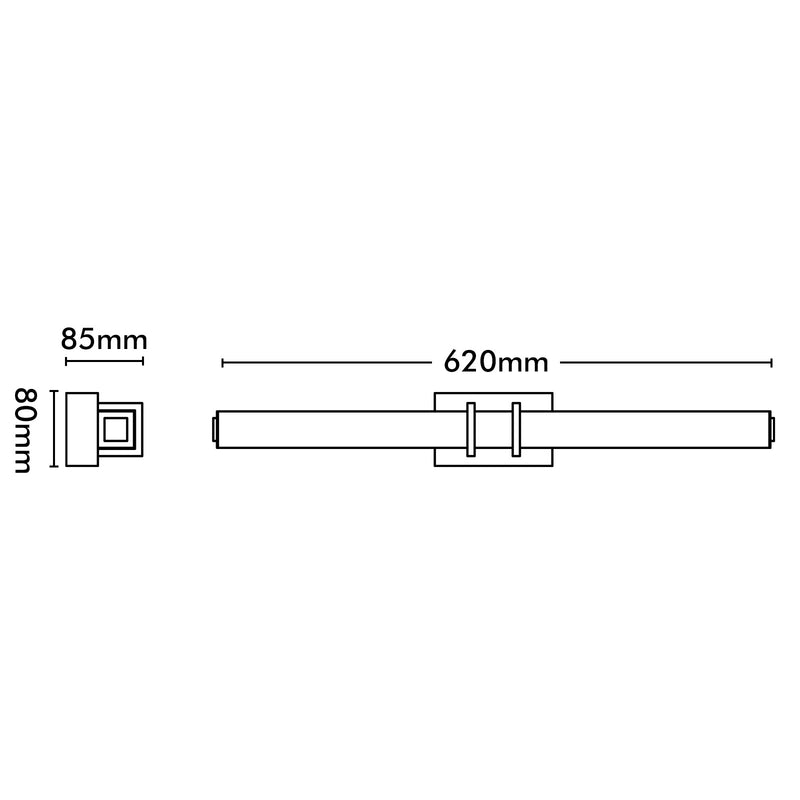 Brilliant Soho 62cm Brass Vanity Light