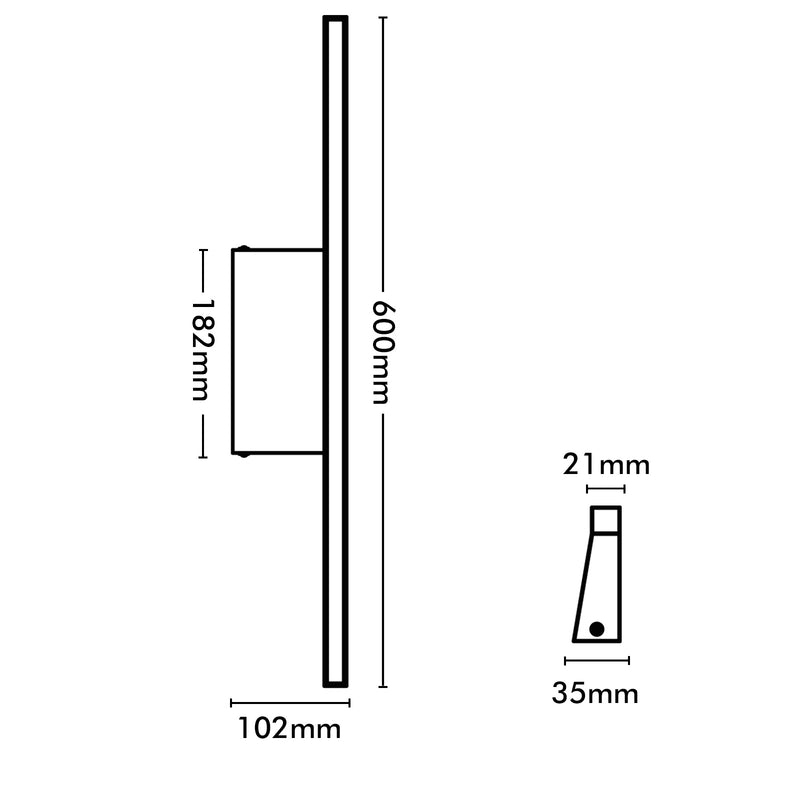 Brilliant Kaji White 650lm Contemporary LED Vanity Light