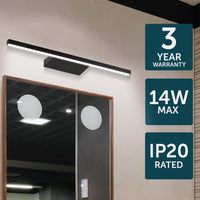 Brilliant Kaji Black 350lm Contemporary LED Vanity Light