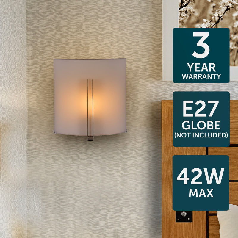 Brilliant Ripley Satin Nickel Wall Sconce