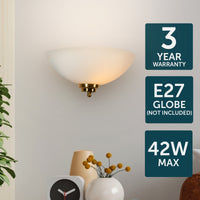 Brilliant Gatsby Brushed Brass Wall Sconce