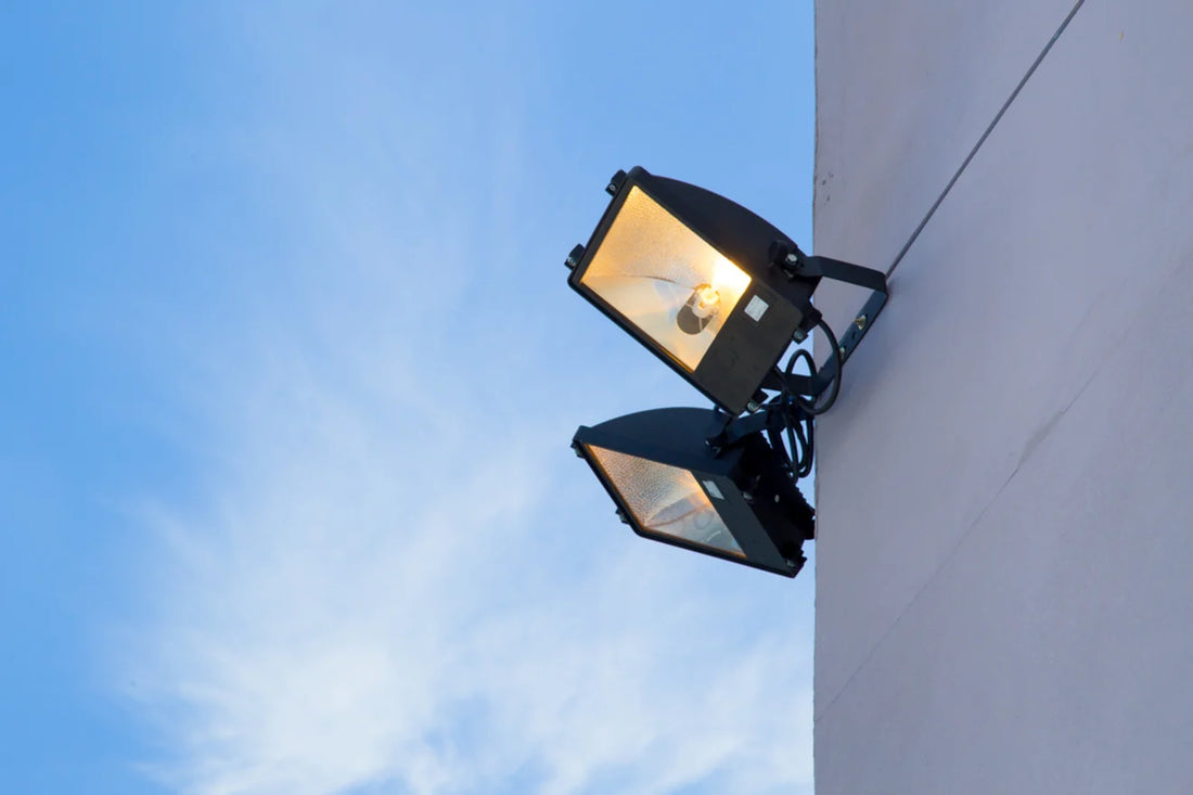 Outdoor security lighting and cameras