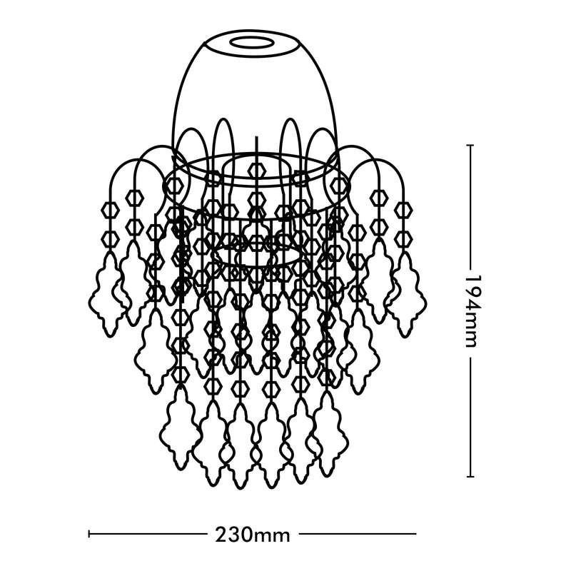 Brilliant Yalena Chrome Batten Fix Light