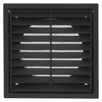 ABS Black Exterior 100mm Square Grille Vent