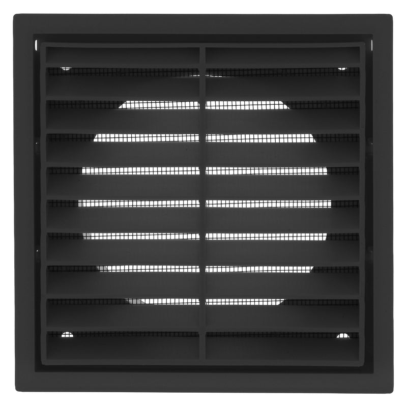 ABS Black Exterior 100mm Square Grille Vent
