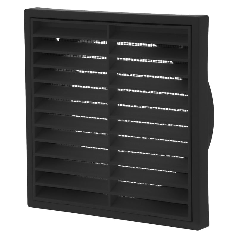 ABS Black Exterior 150mm Square Grille Vent