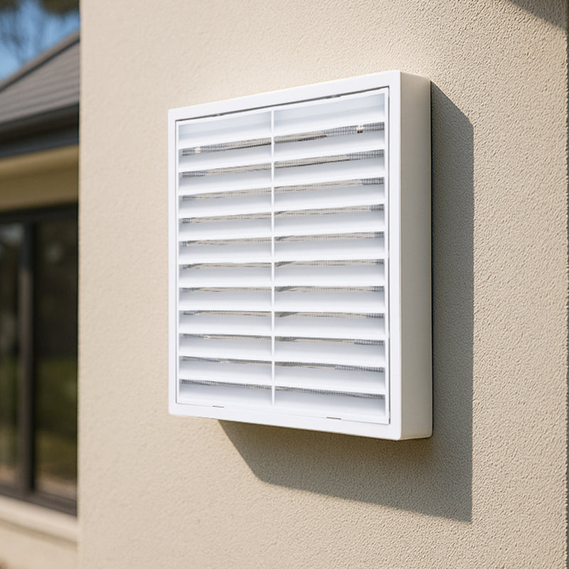 ABS Exterior 150mm Square Grille Vent