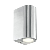 Brilliant Brushed Aluminium Corbett 35W Modern Up/Down Wall Light