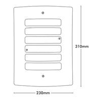 Brilliant Stainless Steel Queenslander Grill LED Wall Light