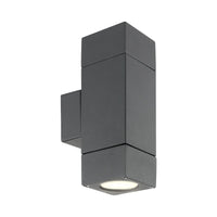 Brilliant Charcoal Ormond Modern Square Up/Down Wall Light