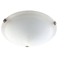 Brilliant Brushed Chrome Spirelet Oyster Flush Ceiling Light