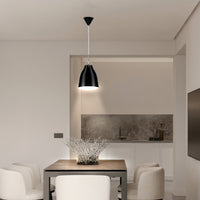 Brilliant Black Finn Gloss Metal Pendant Light