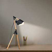 Brilliant Black Kyoto Table Lamp