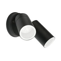 Brilliant Black Coolum Modern Wall 2 Lights on Round Base Plate