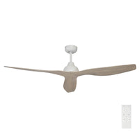 Brilliant White with Whitewash Timber Finish Blades Bahama 52" DC Ceiling Fan