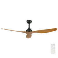 Brilliant Charcoal with Maple Timber Finish Blades Bahama 52" DC Ceiling Fan