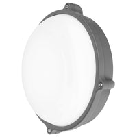 Brilliant Charcoal Delatite 12W Round LED Exterior Bunker Light