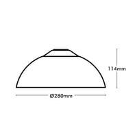 Brilliant Dome White Basix Batten Fix Shade