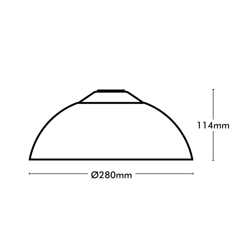 Brilliant Dome White Basix Batten Fix Shade