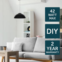 Brilliant Dome Black Basix Batten Fix Shade