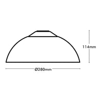 Brilliant Dome Black Basix Batten Fix Shade