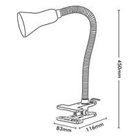 Brilliant Vito White Clamp Lamp