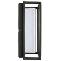 Brilliant Black Callaway 12W LED Rectangular Modern Wall Light