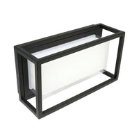 Brilliant Black Callaway 12W LED Rectangular Modern Wall Light