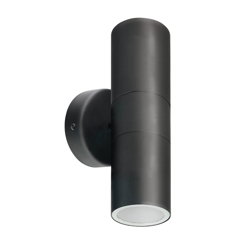 Brilliant Black Coolum LED Exterior Up/Down Wall Light